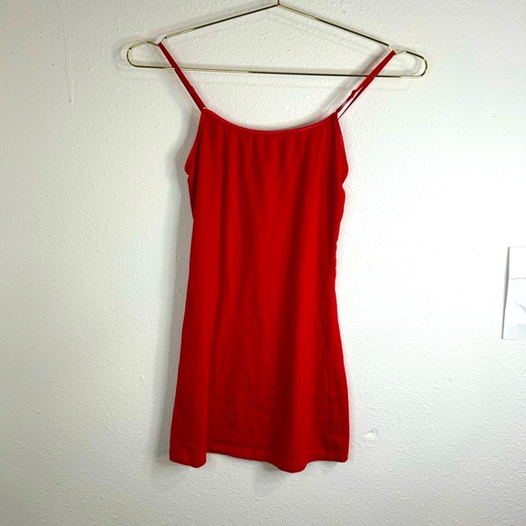 Ambiance Red Cami Slip Dress Small Stretch Mini Adjustable Straps Club Layer - Picture 1 of 7